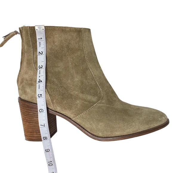 Madewell EUC Ames Suede Ankle Boots SZ 11 Brown Olive Green - Picture 10 of 11
